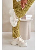 Dámské tenisky na masivní světle béžové model 21667369 - Boto Dámské tenisky na masivní světle béžové model 21667369 - Boto