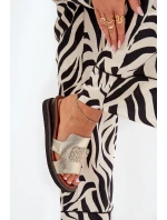 Dámské Klapky Na Klínu Eko Kůže Se Zlaté model 21686811 - Boto