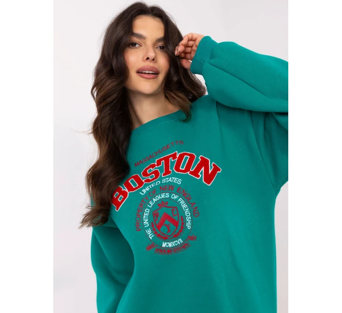 Mikina EM BL 617 model 20822490 tyrkysová - FPrice Mikina EM BL 617 model 20822490 tyrkysová - FPrice