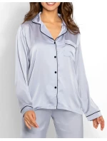 Pyžamo Classic Look Silver - Momenti Per Me Pyžamo Classic Look Silver - Momenti Per Me