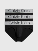 Pánské slipy 3 Pack Briefs Steel Cotton 000NB3129A7V1 černá - Calvin Klein