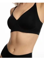 Dámská podprsenka soft Simple T-Shirt BRA Černá - Julimex