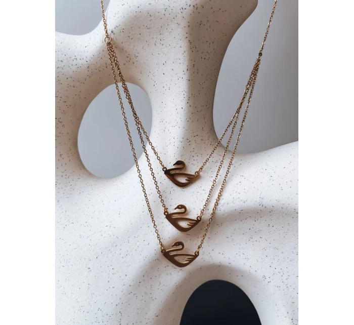 Zlatý náhrdelník SWAN FashionStreet IY0095