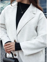 Dámský oversize dlouhý kabát AVELINNI ve tvaru rybí kosti béžový FashionStreet NY0700