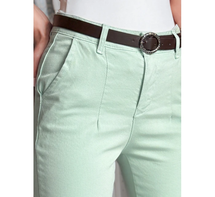 Dámské kalhoty slim fit s páskem TAIRONIK mint FashionStreet UY2541
