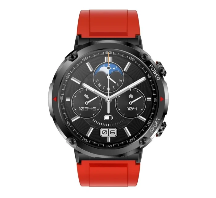 Chytré hodinky Gravity GT21-6 + červený silikonový řemínek Chytré hodinky Gravity GT21-6 + červený silikonový řemínek