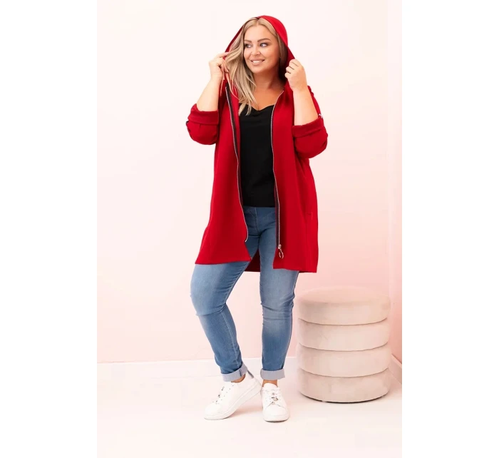 Dámská mikina s ozdobnými rukávy černá masełkowa