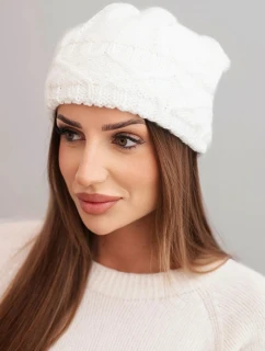 Dámská zimní čepice s vlnou v   bílá model 21783049 - K-Fashion