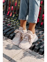 Dámské Kožené Tenisky Béžové model 21671647 - CheBello