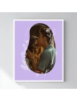 Magický fotoobraz v rámu - 40x50 - květinové ohraničení 