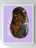 Personalizovaný magický fotoobraz v rámu - 40x50 - květinové ohraničení