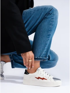 Trendy  tenisky dámské bílé bez podpatku