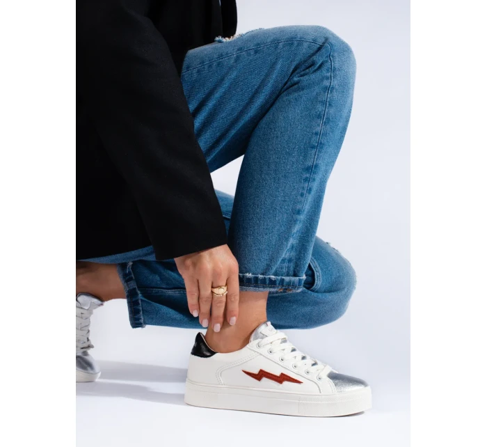 Trendy  tenisky dámské bílé bez podpatku