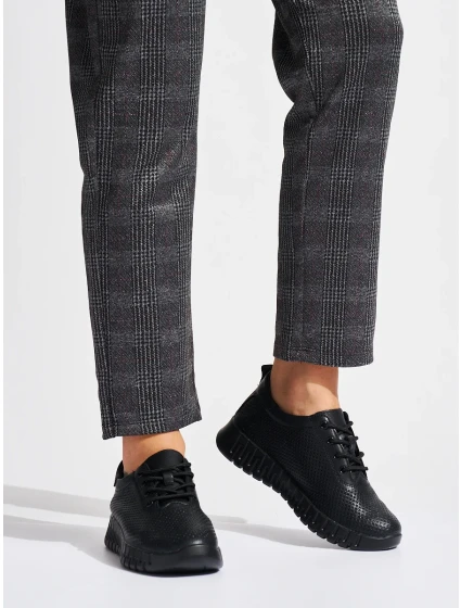 Krásné polobotky dámské černé platforma Krásné polobotky dámské černé platforma