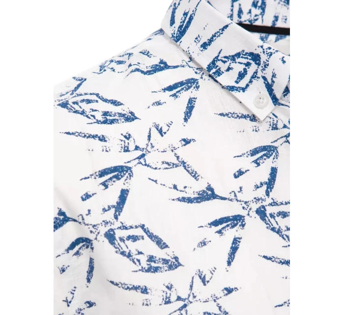 Pánská bílá košile s krátkým rukávem FashionStreet KX1032