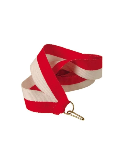 Stuha 22 mm - červená a bílá