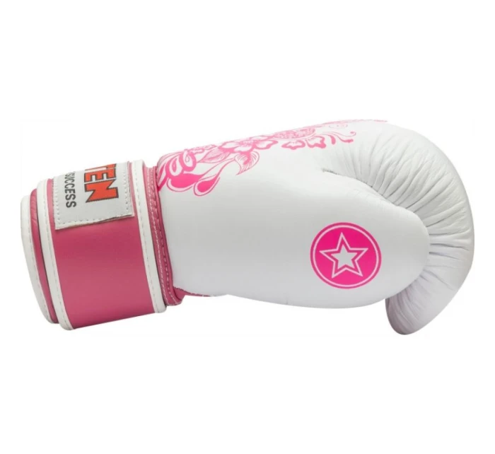 Boxerské rukavice  10 oz bílé a růžové model 21767800 - TOP TEN