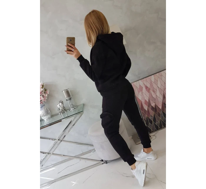 Izolovaná sada s ozdobnou kapsou černá