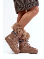 Dámské zavazovací sněhule tmavě hnědé Santero Dámské zavazovací sněhule tmavě hnědé Santero