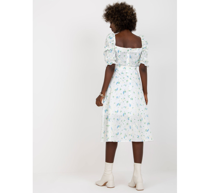 Dámské šaty LK SK model 17547150 bílé a modré - FPrice