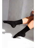 Dámské ponožky s proužky – černé Dámské ponožky s proužky – černé
