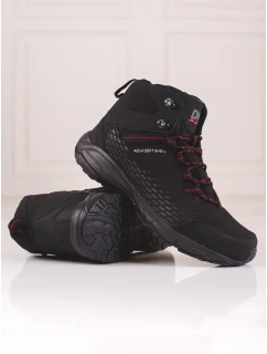 Zajímavé dámské černé  trekingové boty bez podpatku