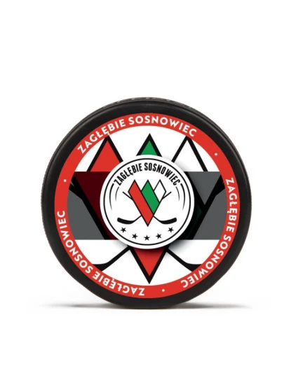 Hokejový puk Zagłębie Sosnowiec medailon SREBKRMEDALION