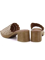 Dámské otevřené béžové žabky na jehlovém podpatku M.Daszynski MR2598-7 Dámské otevřené béžové žabky na jehlovém podpatku M.Daszynski MR2598-7