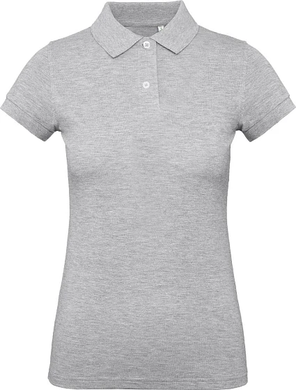 B&C Inspire Polo /women_° Dámské piqué polo z bio bavlny 01.0440 heather grey