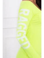 Otrhané žluté neonové šaty