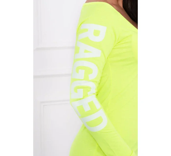 Otrhané žluté neonové šaty