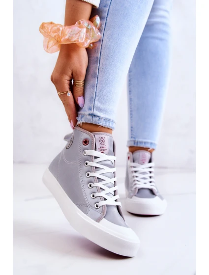 Dámské vysoké tenisky model 21578039 šedá - Cross Jeans