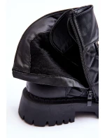 Dámské boty Workery s ozdobou černou model 21632247 - Boto Dámské boty Workery s ozdobou černou model 21632247 - Boto