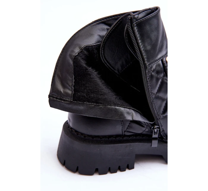 Dámské boty Workery s ozdobou černou model 21632247 - Boto Dámské boty Workery s ozdobou černou model 21632247 - Boto