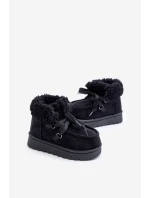 Sněhule boty dětské zateplené kožešinou černé model 21678734 - Boto Sněhule boty dětské zateplené kožešinou černé model 21678734 - Boto