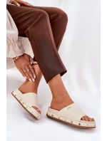 Dámské žabky na platformě Big Star model 21690727 Beige - Big Star Shoes Dámské žabky na platformě Big Star model 21690727 Beige - Big Star Shoes