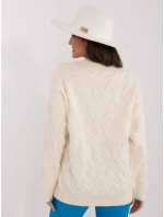 Sweter AT SW model 20459146 ecru - FPrice Sweter AT SW model 20459146 ecru - FPrice