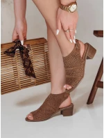 ZALVISA khaki khaki FashionStreet dámské vestavěné sandály ZY0749