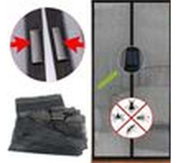 LAMELOVÁ MOSKYTIÉRA 100X220 CM SE ZAPÍNÁNÍM NA MAGNETY