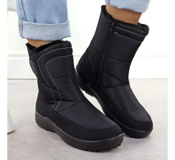 Dámské ploché zateplené sněhule černé model 21906490 - Potocki