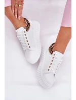 Dámské Sportovní Boty Na Platformě Z Eko Kůže Panther Bílé Velionna Dámské Sportovní Boty Na Platformě Z Eko Kůže Panther Bílé Velionna