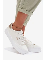 Sneakersy na platformě Big Star model 22042666 bílé - Big Star Shoes Sneakersy na platformě Big Star model 22042666 bílé - Big Star Shoes