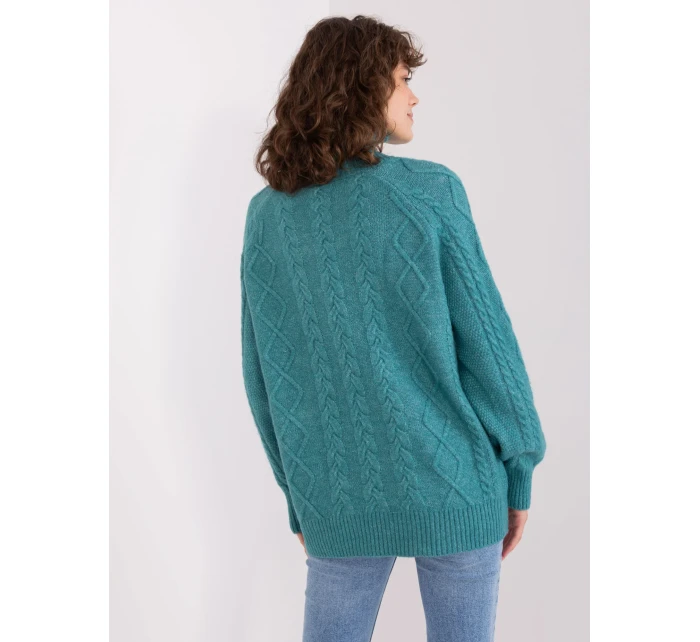 Sweter AT SW  turkusowy model 19014804 - FPrice