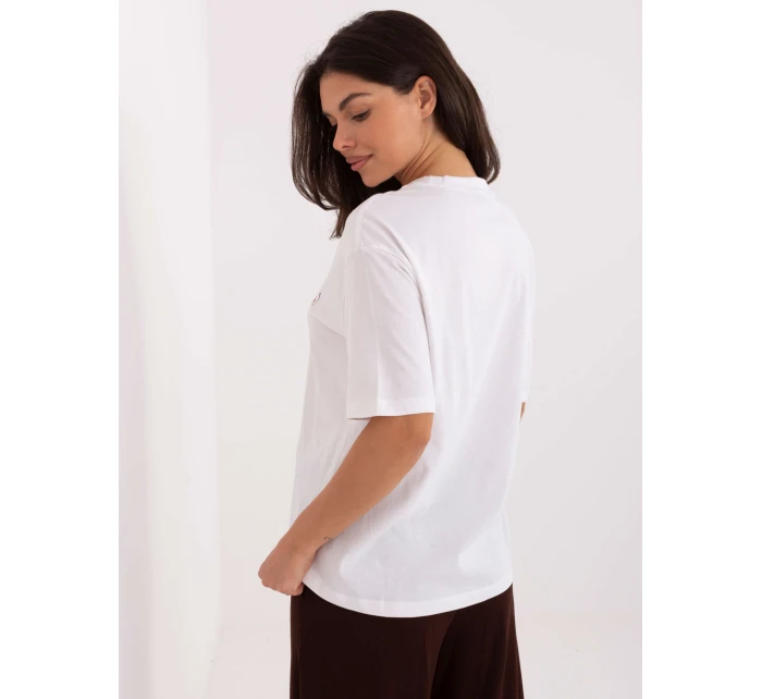 T shirt model 21378672 biało różowy - FPrice