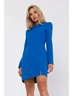 M755 Šaty s modelujícím prošíváním - modré
