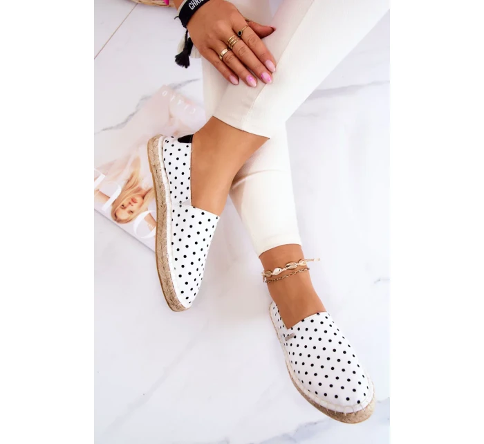 Dámské módní espadrilky Polka Dots Big Star - bílé