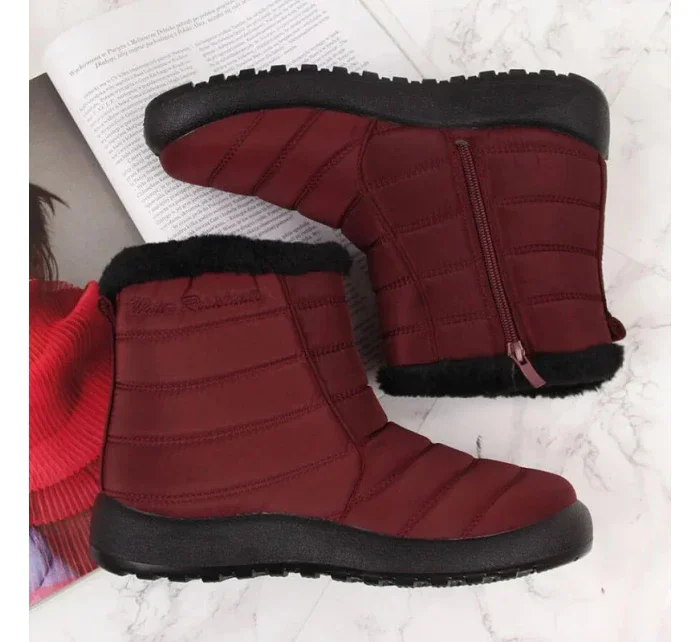 Dámské nepromokavé sněhové boty Vínová NEWS model 19368052 - Inello Dámské nepromokavé sněhové boty Vínová NEWS model 19368052 - Inello