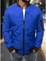 Pánská prošívaná bunda bomber modrá TX2214 Pánská prošívaná bunda bomber modrá TX2214