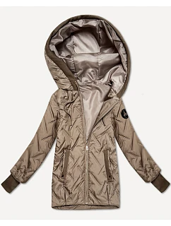 Dámská bunda s pletenými vsadkami S'West beige (B8561-12)