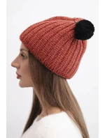 Dámská zimní čepice pletená s bambulí model 21817795 - K-Fashion Dámská zimní čepice pletená s bambulí model 21817795 - K-Fashion